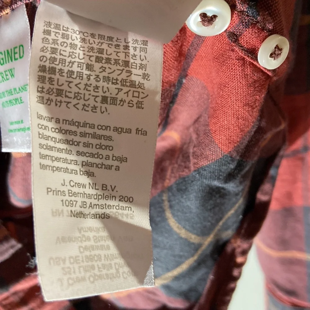 J Crew Red Plaid Shirt - Picture 9 of 12